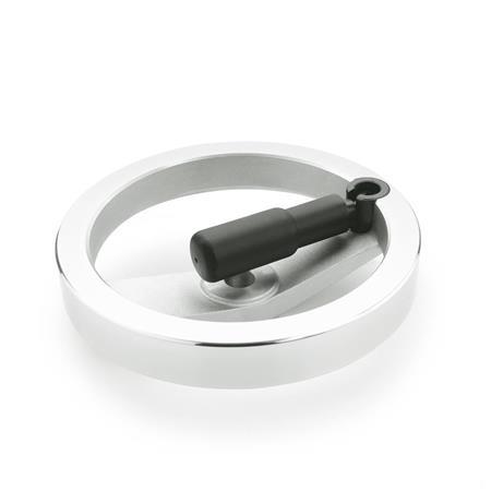 Otto Ganter Handwheel with Retractable Handle Aluminum, GN 322.3